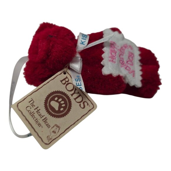 Boyds Bears Hershey Mini Valentine Bear Head Bean Collection Plush Ornament 4" - Picture 4 of 9